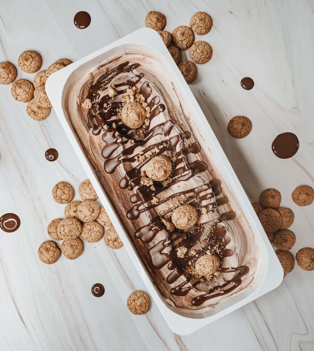 Award winning Salted Amaretto gelato ice cream