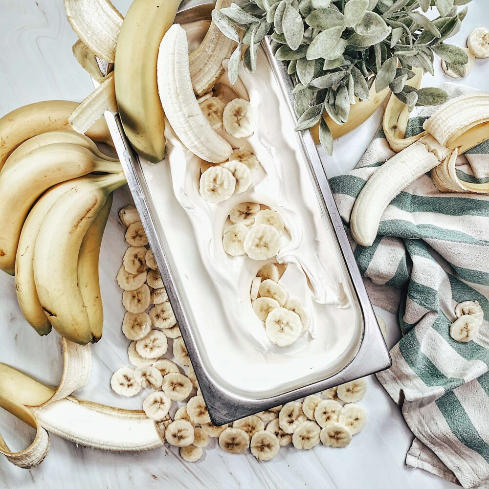 Banana sorbet plant base gelato cremoloso gelato
