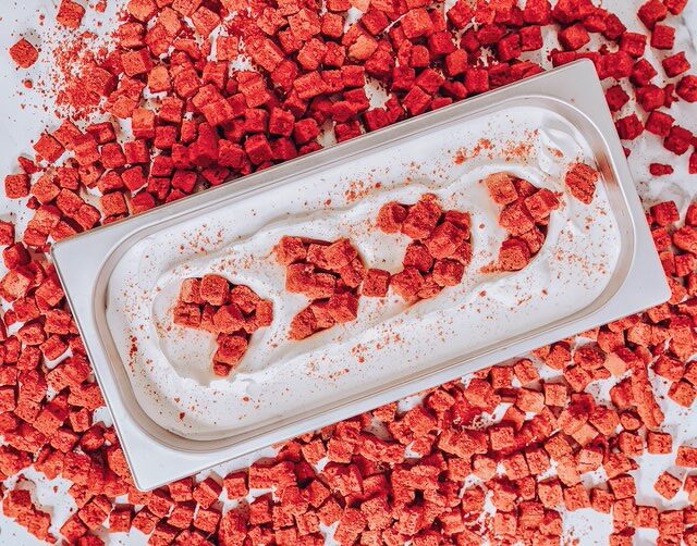 Ice cream Red Velvet container Cremoloso Gelato best near me
