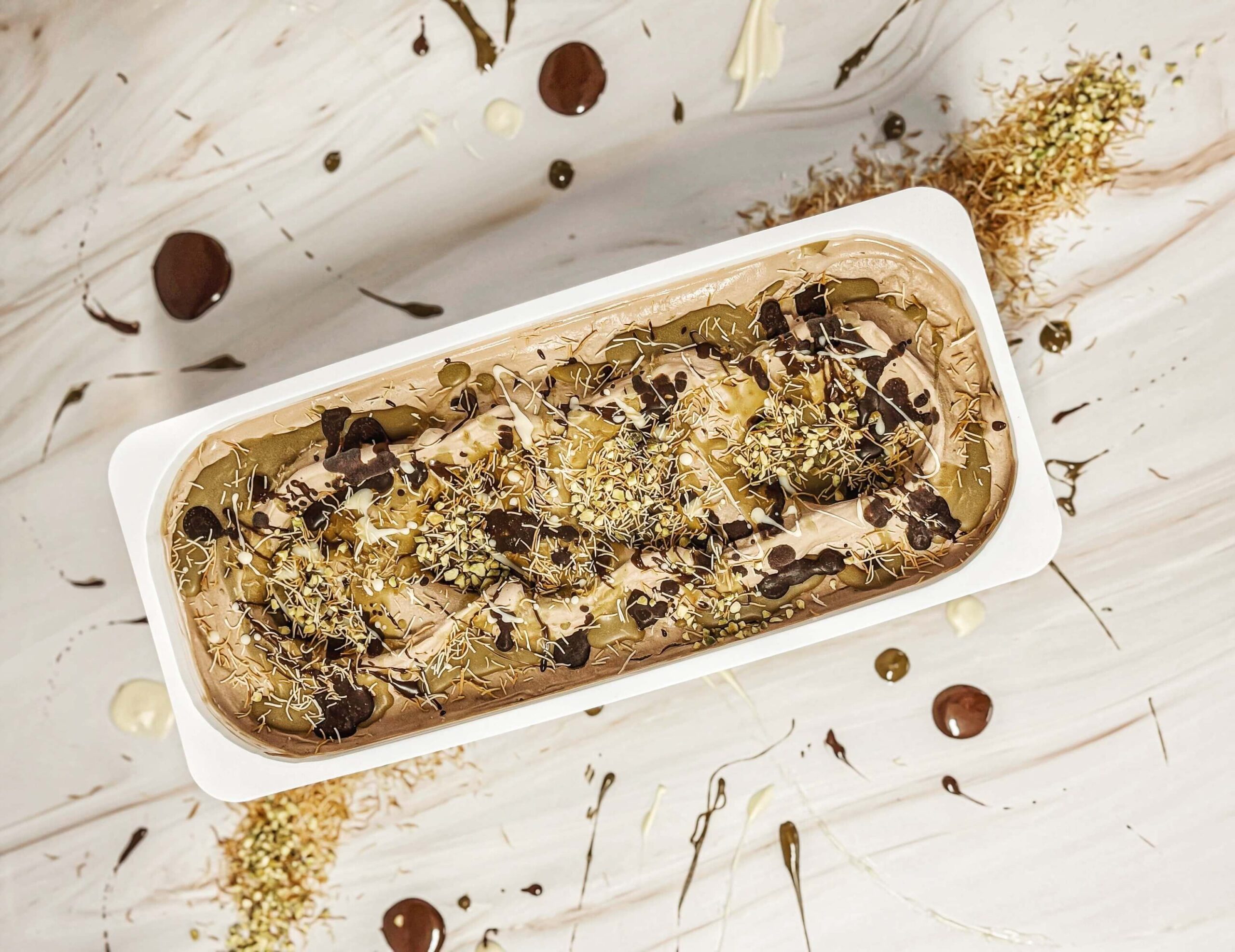 Dubai Chocolate gelato ice cream by Cremoloso Gealto