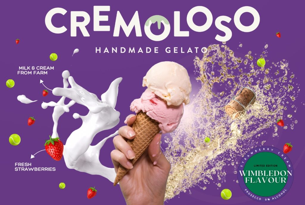 Wimbledon special gelato ice cream flavour