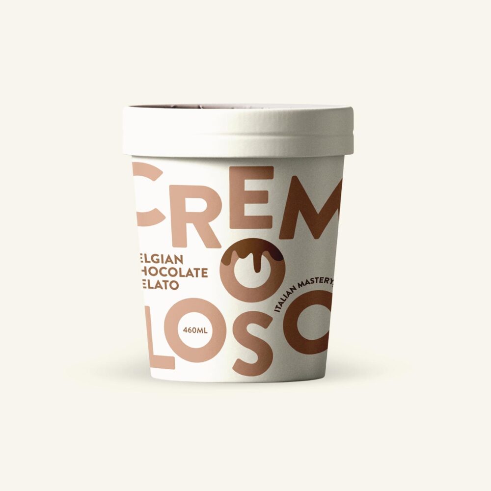 Cremoloso Belgian Chocolate Gelato 460ml pot