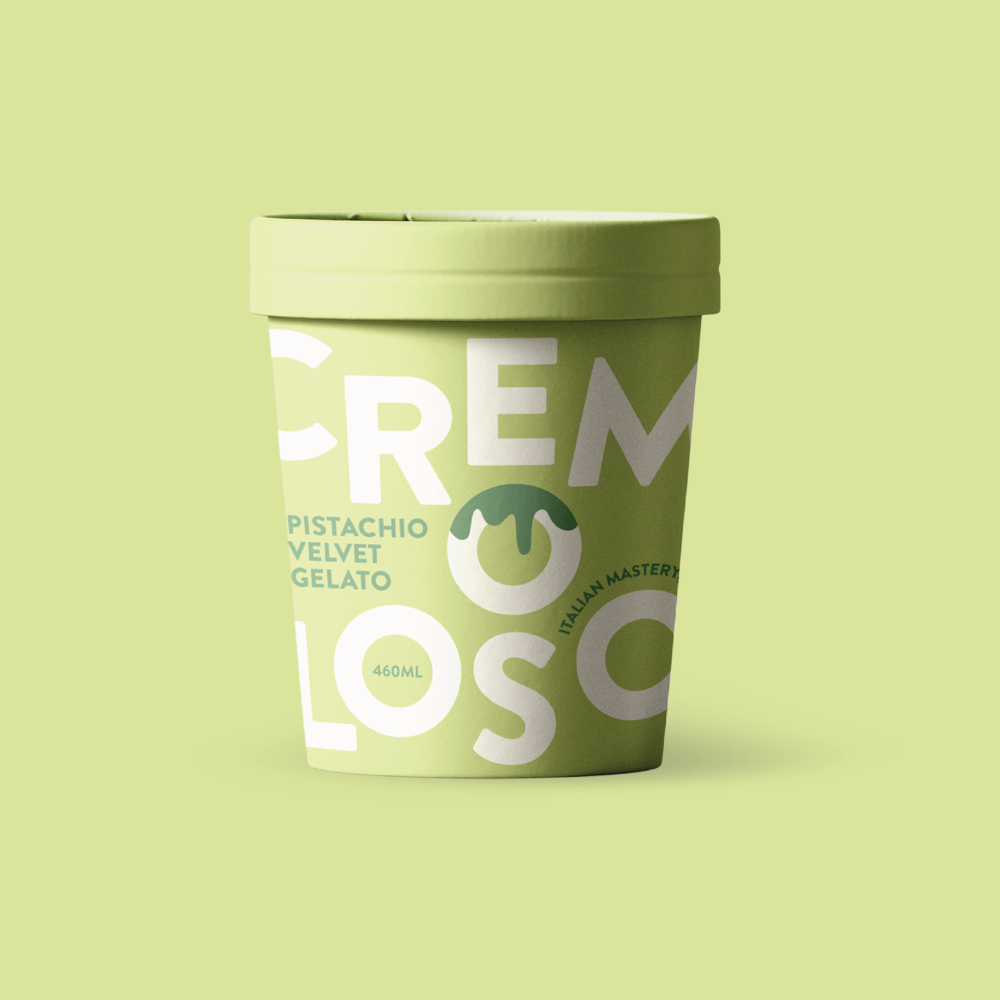 Cremoloso Pistachio Velvet Gelato 460ml pot