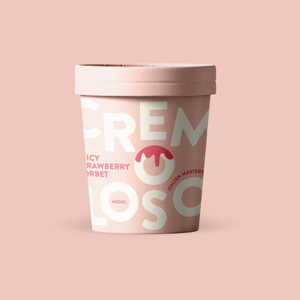 Cremoloso Juicy Strawberry Sorbet 460ml pot